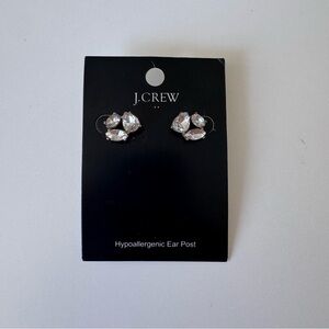 J. Crew Gold Crystal Cluster Stud Earrings